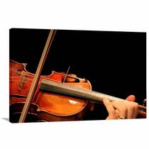 Quadro decorativo Violino Instrumentos com Tela em Tecido - Wall Frame