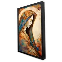 Quadro Decorativo Virgem Maria Abstrato em Moldura Caixa Quadro Decorativo Virgem Maria Abstrato em Moldura Caixa