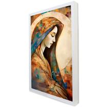 Quadro Decorativo Virgem Maria Abstrato em Moldura Caixa