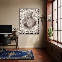 Quadro Decorativo Virgem Maria Renda - 70x50cm