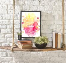 Quadro Decorativo Viva a Vida 45x34cm