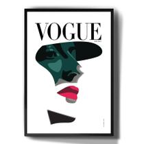 Quadro Decorativo Vogue Mulher Desenho Capa Tumblr