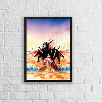 Quadro Decorativo Vôlei De Praia 24X18Cm Preta