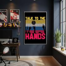Quadro Decorativo Vôlei Fale Com As Mãos-70X50Cm Mold Preta