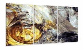 Quadro Decorativo Wall Frame Abstrato Marrom 120x60cm