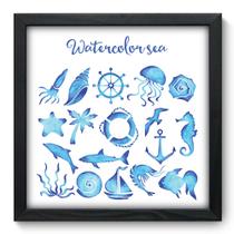 Quadro Decorativo - Watercolor Sea - 33cm x 33cm - 030qdkp