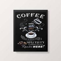 Quadro Decorativo Welcome Coffee 33x24cm - com vidro