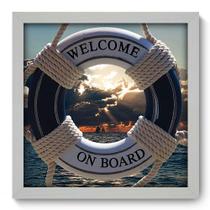 Quadro Decorativo - Welcome on Board - 33cm x 33cm - 048qdkb