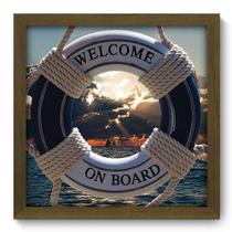 Quadro Decorativo - Welcome on Board - 33cm x 33cm - 048qdkm