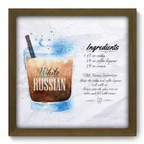 Quadro Decorativo - White Russian - 33cm x 33cm - 088qdcm