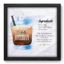 Quadro Decorativo - White Russian - 33cm x 33cm - 088qdcp