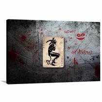 Quadro decorativo Why so Serious com Tela em Tecido