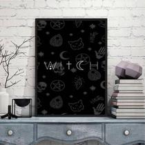 Quadro Decorativo Witch 45X34Cm Moldura Preta