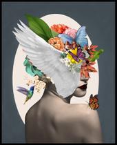 Quadro Decorativo Woman And Butterflies 70 cm x 90 cm Quadro Decorativo Woman And Butterflies 70 cm x 90 cm