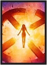 Quadro Decorativo X Fênix Negra Super Heróis Nerd Geek Decorações Com Moldura