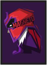 Quadro Decorativo X Men Super Heróis Magneto Nerd Geek Decorações Com Moldura G01