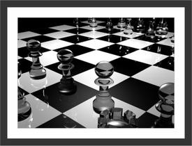 Quadro Decorativo Xadrez Salas De Jogos Decorações Com Moldura Quadro Decorativo Xadrez Salas De Jogos Decorações Com Moldura