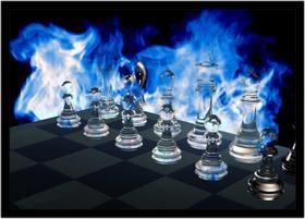 Quadro Decorativo Xadrez Tabuleiro Jogos Com Moldura RC016