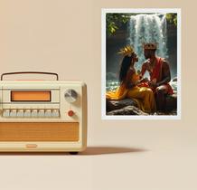 Quadro Decorativo Xangô E Oxum 24X18Cm