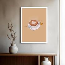 Quadro Decorativo Xícara Café Colher - 70x50cm Quadro Decorativo Xícara Café Colher - 70x50cm