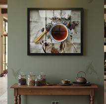 Quadro Decorativo Xícara Colher de Chá - 50x70cm Quadro Decorativo Xícara Colher de Chá - 50x70cm
