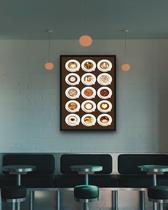 Quadro Decorativo Xícaras Café Expresso Desenhos - 70X50Cm