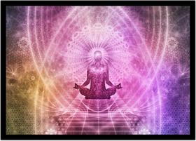 Quadro Decorativo Yoga Meditação Chacras Com Moldura RC032
