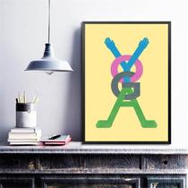 Quadro Decorativo Yoga-Palavra 45x34cm