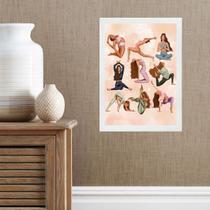 Quadro Decorativo Yoga Para Todas 24x18cm - com vidro Quadro Decorativo Yoga Para Todas 24x18cm - com vidro