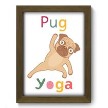 Quadro Decorativo - Yoga Pug - 19cm x 25cm - 055qdsm