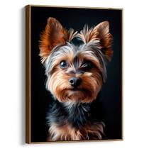 Quadro decorativo Yorkshire Terrier Atento - Art Canvas