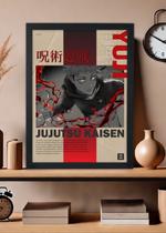 Quadro Decorativo Yuji Itadori - Com vidro Tamanho:21cm x 30cm (A4)