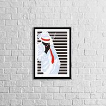 Quadro Decorativo Zé Pelintra 45x34cm, Moldura Preta