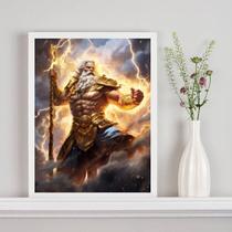 Quadro Decorativo Zeus- Deus Dos Céus 24X18Cm