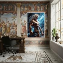 Quadro Decorativo Zeus O Poderoso Deus Grego - 70x50cm Quadro Decorativo Zeus O Poderoso Deus Grego - 70x50cm