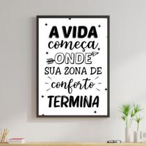 Quadro Decorativo Zona De Conforto Termina 34x23Cm Quadro Decorativo Zona De Conforto Termina 34x23Cm