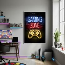 Quadro Decorativo Zona De Jogo-70x50cm Mold Preta Quadro Decorativo Zona De Jogo-70x50cm Mold Preta
