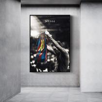 Quadro decorativo1 peça 40x60 Messi jogador de futebol para sala quarto