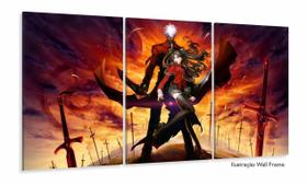 Quadro Decorativos Anime com 3 peças 120x60 cm sala quarto m01 Quadro Decorativos Anime com 3 peças 120x60 cm sala quarto m01