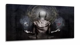 Quadro Decorativos Buda Meditação em Tecido Canvas 130x60 Quadro Decorativos Buda Meditação em Tecido Canvas 130x60
