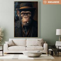 Quadro decorativos chimpanzé Gangster