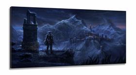 Quadro Decorativos Elder Scrolls em Tecido Canvas 130x60 Quadro Decorativos Elder Scrolls em Tecido Canvas 130x60