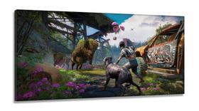 Quadro Decorativos Far Cry com 3 peças em Tecido Canvas 130x60 Quadro Decorativos Far Cry com 3 peças em Tecido Canvas 130x60