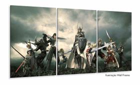 Quadro Decorativos Final Fantasy 3 peças 120x60 em tecido