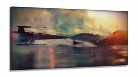 Quadro Decorativos Jogos Star Wars em Tecido Canvas 130x60 Quadro Decorativos Jogos Star Wars em Tecido Canvas 130x60
