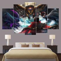 Quadro Decorativos League of Legends com 5 peças