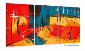 Quadro Decorativos Moderno Abstrato com 120x60 3 peças