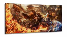 Quadro Decorativos World-of-warcraft em Tecido Canvas 130x60