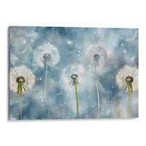 Quadro Dente de Leão em Serenidade Celestial Flutuante