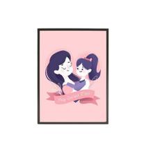 Quadro Desenho Feliz Dia Das Mães 20X30Cm